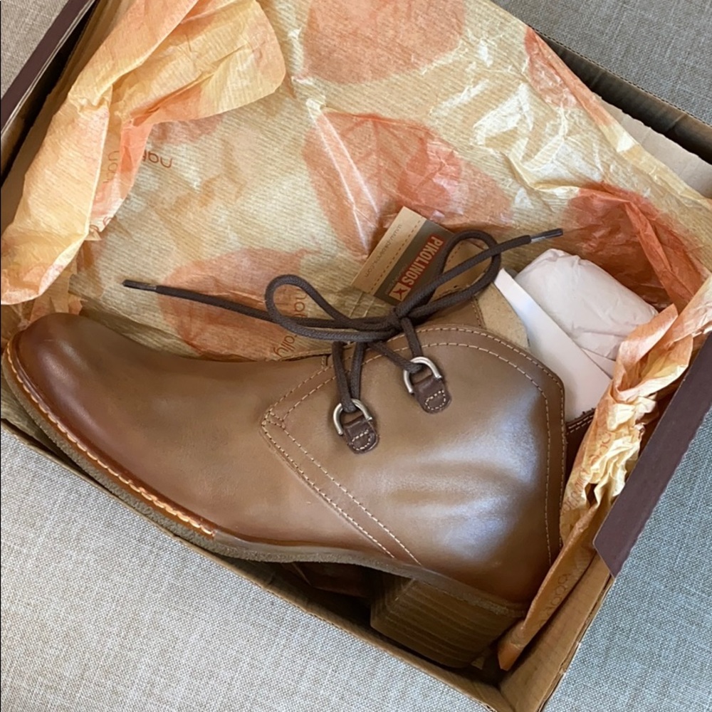 Pikolinos Leather Lace-Up Siena Ankle Boots - Picture 7 of 7